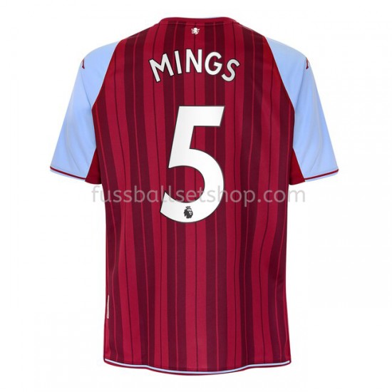 Günstige Fußball Trikotsatz Aston Villa Tyrone Mings 5 Heimtrikot 2021-2022 Kurzarm