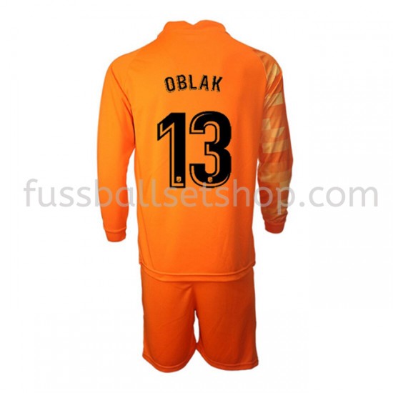 Günstige Fußball Trikotsatz Atlético Madrid Torwart Jan Oblak 13 Kinder Heimtrikot 2021-2022 Langarm