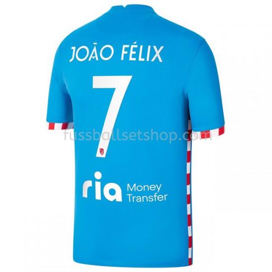 Günstige Fußball Trikotsatz Atlético Madrid Joao Felix 7 Drittes Fußballtrikot 2021-2022 Kurzarm