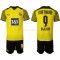Günstige Fußball Trikotsatz BVB Borussia Dortmund Erling Haaland 9 Kinder Heimtrikot 2021-2022 Kurzarm