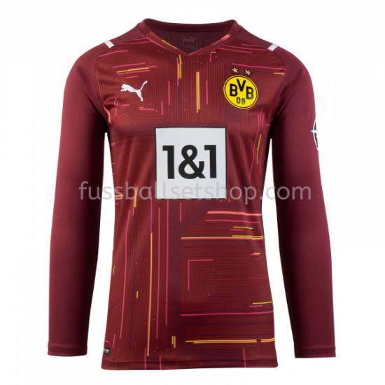 Günstige Fußball Trikotsatz BVB Borussia Dortmund Torwart Fußballtrikot M001 2021-2022 Langarm