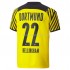 Günstige Fußball Trikotsatz BVB Borussia Dortmund ude Bellingham 22 Heimtrikot 2021-2022 Kurzarm