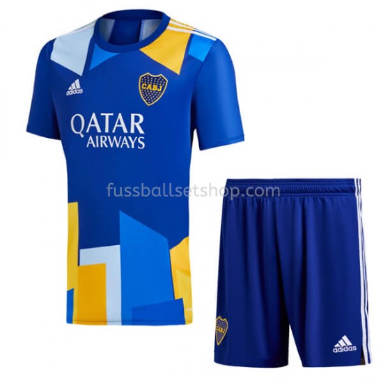 Günstige Fußball Trikotsatz CA Boca Juniors Kinder Ausweichtrikot 2021-2022 Kurzarm