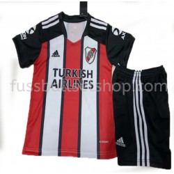 Günstige Fußball Trikotsatz CA River Plate Kinder Ausweichtrikot 2021-2022 Kurzarm