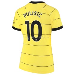 Günstige Fußball Trikotsatz Chelsea Christian Pulisic 10 Frauen Auswärtstrikot 2021-2022 Kurzarm