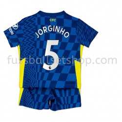Günstige Fußball Trikotsatz Chelsea Jorginho 5 Kinder Heimtrikot 2021-2022 Kurzarm