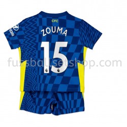 Günstige Fußball Trikotsatz Chelsea Kurt Zouma 15 Kinder Heimtrikot 2021-2022 Kurzarm