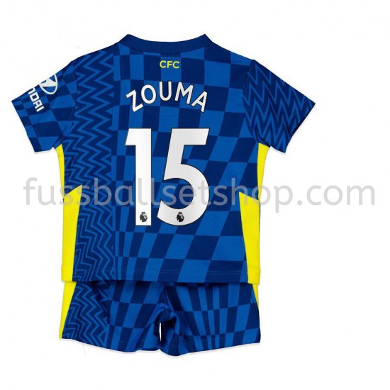 Günstige Fußball Trikotsatz Chelsea Kurt Zouma 15 Kinder Heimtrikot 2021-2022 Kurzarm