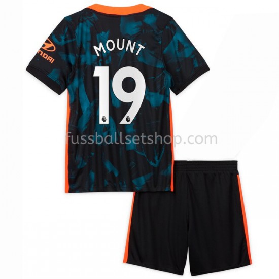 Günstige Fußball Trikotsatz Chelsea Mason Mount 19 Kinder Ausweichtrikot 2021-2022 Kurzarm