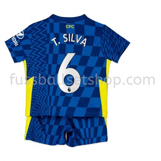 Günstige Fußball Trikotsatz Chelsea T. Silva 6 Kinder Heimtrikot 2021-2022 Kurzarm