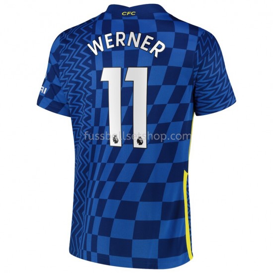 Günstige Fußball Trikotsatz Chelsea Timo Werner 11 Heimtrikot 2021-2022 Kurzarm