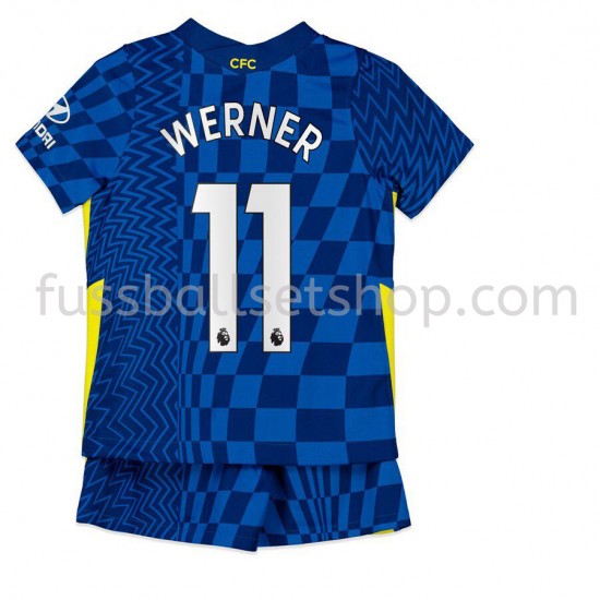 Günstige Fußball Trikotsatz Chelsea Timo Werner 11 Kinder Heimtrikot 2021-2022 Kurzarm