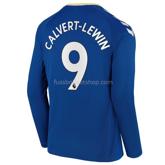 Günstige Fußball Trikotsatz Everton Dominic Calvert-Lewin 9 Heimtrikot 2021-2022 Langarm