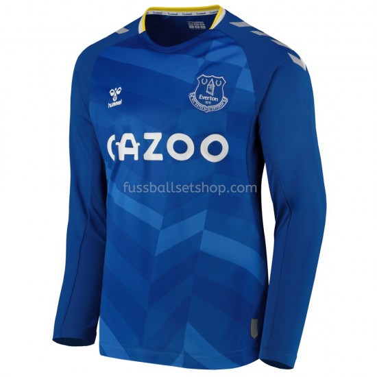 Günstige Fußball Trikotsatz Everton Heimtrikot 2021-2022 Langarm
