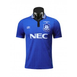 Günstige Fußball Trikotsatz Everton Retro Heimtrikot 1995 Kurzarm