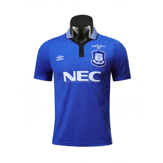 Günstige Fußball Trikotsatz Everton Retro Heimtrikot 1995 Kurzarm