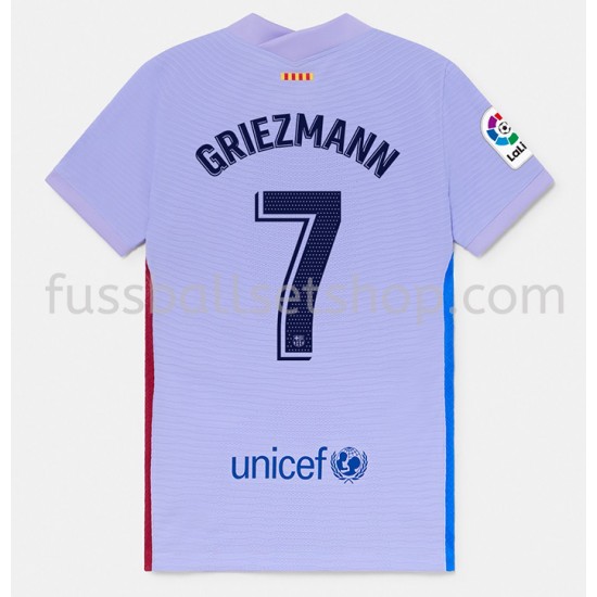 Günstige Fußball Trikotsatz FC Barcelona Antoine Griezmann 7 Auswärtstrikot 2021-2022 Kurzarm