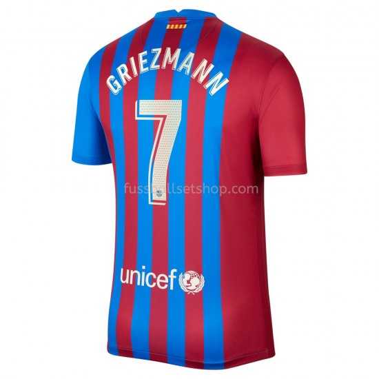 Günstige Fußball Trikotsatz FC Barcelona Antoine Griezmann 7 Heimtrikot 2021-2022 Kurzarm