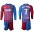 Günstige Fußball Trikotsatz FC Barcelona Antoine Griezmann 7 Kinder Heimtrikot 2021-2022 Langarm