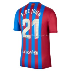 Günstige Fußball Trikotsatz FC Barcelona Frenkie de Jong 21 Heimtrikot 2021-2022 Kurzarm