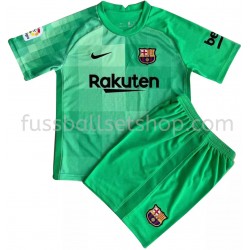 Günstige Fußball Trikotsatz FC Barcelona Torwart Kinder Ausweichtrikot 2021-2022 Kurzarm