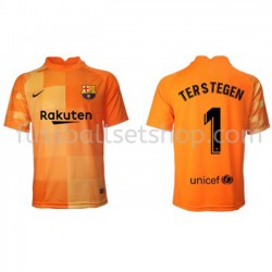 Günstige Fußball Trikotsatz FC Barcelona Torwart Ter Stegen 1 Heimtrikot 2021-2022 Kurzarm