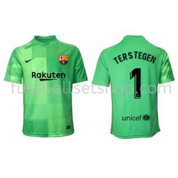 Günstige Fußball Trikotsatz FC Barcelona Torwart Ter Stegen 1 Ausweichtrikot 2021-2022 Kurzarm
