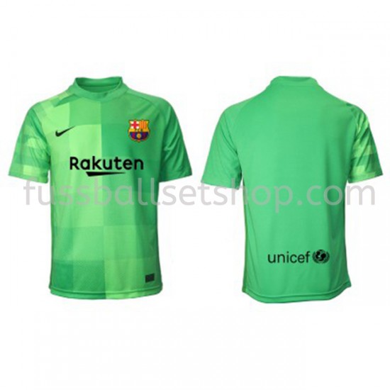 Günstige Fußball Trikotsatz FC Barcelona Torwart Ausweichtrikot 2021-2022 Kurzarm