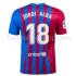 Günstige Fußball Trikotsatz FC Barcelona Jordi Alba 18 Heimtrikot 2021-2022 Kurzarm