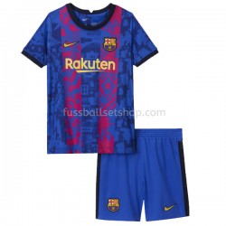 Günstige Fußball Trikotsatz FC Barcelona Kinder Ausweichtrikot 2021-2022 Kurzarm