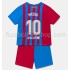 Günstige Fußball Trikotsatz FC Barcelona Lionel Messi 10 Kinder Heimtrikot 2021-2022 Kurzarm