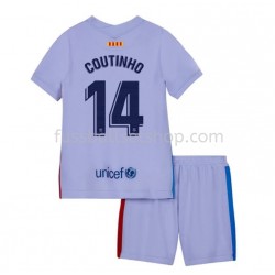 Günstige Fußball Trikotsatz FC Barcelona Philippe Coutinho 14 Kinder Ausweichtrikot 2021-2022 Kurzarm