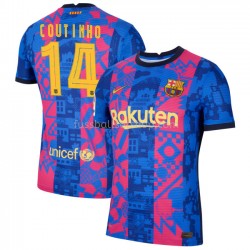 Günstige Fußball Trikotsatz FC Barcelona Philippe Coutinho 14 Ausweichtrikot 2021-2022 Kurzarm