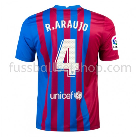 Günstige Fußball Trikotsatz FC Barcelona Ronald Araujo 4 Heimtrikot 2021-2022 Kurzarm