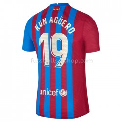 Günstige Fußball Trikotsatz FC Barcelona Sergio Agüero 19 Heimtrikot 2021-2022 Kurzarm