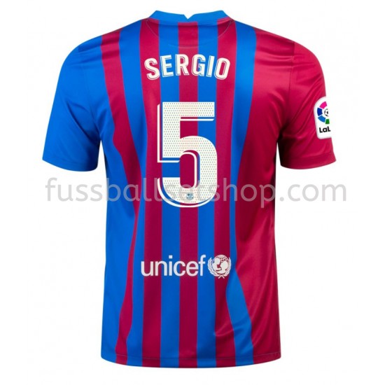 Günstige Fußball Trikotsatz FC Barcelona Sergio Busquets 5 Heimtrikot 2021-2022 Kurzarm
