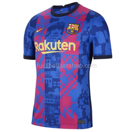 Günstige Fußball Trikotsatz FC Barcelona Ausweichtrikot 2021-2022 Kurzarm
