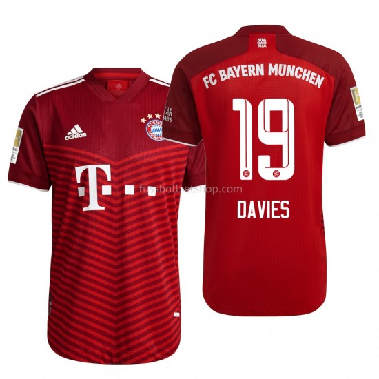 Günstige Fußball Trikotsatz FC Bayern München Alphonso Davies 19 Heimtrikot 2021-2022 Kurzarm