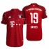 Günstige Fußball Trikotsatz FC Bayern München Alphonso Davies 19 Heimtrikot 2021-2022 Kurzarm