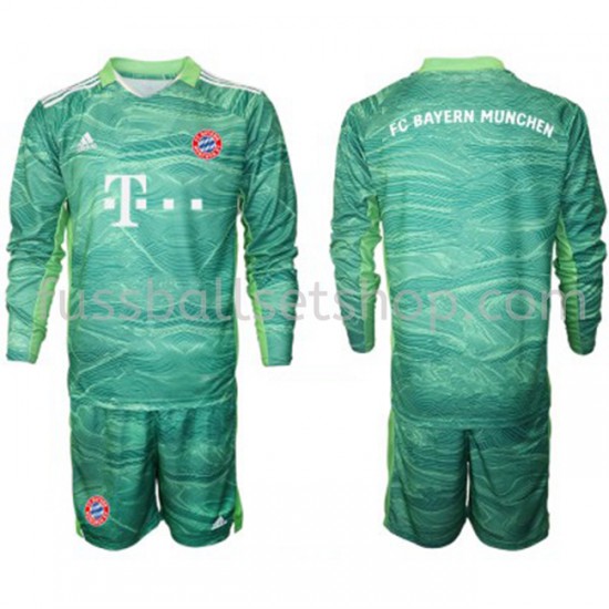 Günstige Fußball Trikotsatz FC Bayern München Torwart Kinder Ausweichtrikot 2021-2022 Langarm