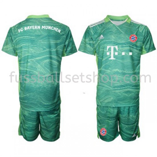 Günstige Fußball Trikotsatz FC Bayern München Torwart Kinder Ausweichtrikot 2021-2022 Kurzarm