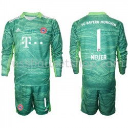 Günstige Fußball Trikotsatz FC Bayern München Torwart Manuel Neuer 1 Kinder Ausweichtrikot 2021-2022 Langarm