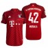Günstige Fußball Trikotsatz FC Bayern München Jamal Musiala 42 Heimtrikot 2021-2022 Kurzarm