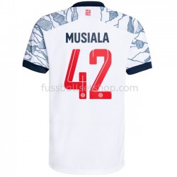 Günstige Fußball Trikotsatz FC Bayern München Jamal Musiala 42 Ausweichtrikot 2021-2022 Kurzarm