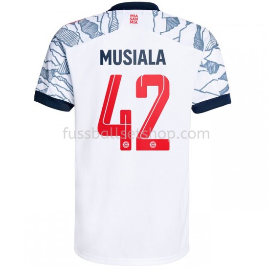 Günstige Fußball Trikotsatz FC Bayern München Jamal Musiala 42 Ausweichtrikot 2021-2022 Kurzarm