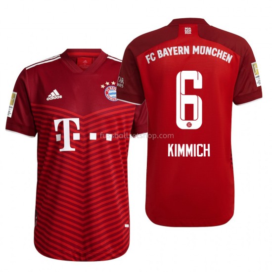 Günstige Fußball Trikotsatz FC Bayern München Joshua Kimmich 6 Heimtrikot 2021-2022 Kurzarm