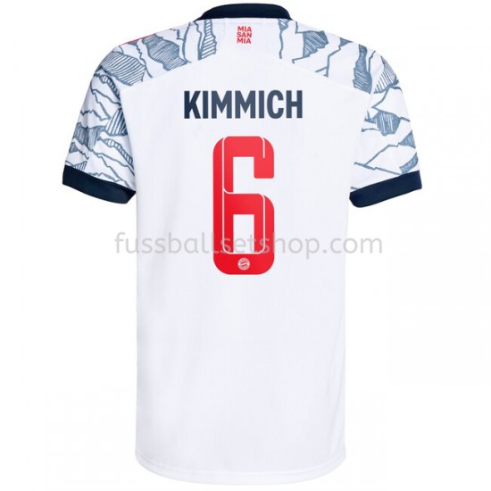 Günstige Fußball Trikotsatz FC Bayern München Joshua Kimmich 6 Ausweichtrikot 2021-2022 Kurzarm