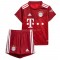 Günstige Fußball Trikotsatz FC Bayern München Kinder Heimtrikot 2021-2022 Kurzarm
