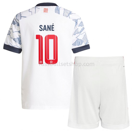 Günstige Fußball Trikotsatz FC Bayern München Leroy Sane 10 Kinder Ausweichtrikot 2021-2022 Kurzarm