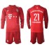 Günstige Fußball Trikotsatz FC Bayern München Lucas Hernandez 21 Kinder Heimtrikot 2021-2022 Langarm